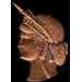 STATUE OF LIBERTY BRONZE RELIEF HEAD PIN